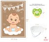 Party Hearty Funny Baby Shower Games for Boy, Pin The Pacifier on The Baby Game, Where is The Babys Binky, Pin The Dummy on The Baby