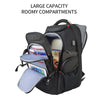 KROSER Travel Laptop Backpack 17.3 Inch XL Computer Backpack with Hard Shell Saferoom RFID Pockets Water-Repellent Business College Daypack Stylish Bag for Men/Women-Black