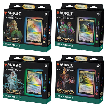 Magic: The Gathering The Lord of The Rings: Tales of Middle-Earth Commander Deck Bundle - Includes Pack of 4 Decks