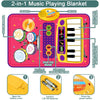 PRAGYM 1 Year Old Girl Gifts, Piano Mat Baby Toys for 1 Year Old Girl, 2 in 1 Toddler Music Mat with Keyboard & Drum, Early Educational Musical Toys First Birthday Gifts for 1 2 Year Old Girls & Boys