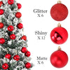 Emopeak 24Pcs Christmas Balls Ornaments for Xmas Christmas Tree - Shatterproof Christmas Tree Decorations Large Hanging Ball for Holiday Wedding Party Decoration (Red, 1.2