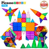 PicassoTiles 60 Piece Set 60pcs Magnet Building Tiles Clear Magnetic 3D Blocks Construction Playboards - Creativity beyond Imagination, Inspirational, Recreational, Educational, Conventional