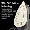 CHI Mini Steam Iron for Clothes, Quilting, Crafting with Titanium Infused Ceramic Soleplate, 1000 Watts, XL 10 Cord, 3-Way Auto Shutoff, Portable, Vacation Essentials, Black (13120)