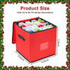 Fixwal Christmas Ornament Storage Box Large Container with Removable Cardboard dividers 4 Removable Trays Hold Up to 64 Decorations Accessories