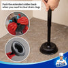 MR.SIGA Toilet Plunger with Holder, Heavy Duty Toilet Plunger and Holder Combo for Bathroom Cleaning, Black