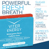 Viter Energy Caffeinated Gum 60mg Caffeine, B Vitamins, Guarana, Sugar Free. (Variety, 12pcs, 4 Pack)