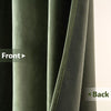 MIULEE Velvet Curtains Olive Green Elegant Grommet Curtains Thermal Insulated Soundproof Room Darkening Curtains/Drapes for Classical Living Room Bedroom Decor 52 x 84 Inch Set of 2