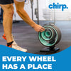 Chirp Wheel Rack - Storage for Chirp Muscle Rollers for Deep Tissue Massage, Secure, Easy Storage for All 4 Wheel Sizes (Chirp Wheels Not Included)