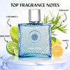 NovoGlow Verse Fresh for Men - 3.4 Fl Oz Eau De Parfum Spray for Men - Long Lasting Citrusy Floral & Woodsy Fragrance Smell Fresh All Day Long Gift for Men for All Occasions