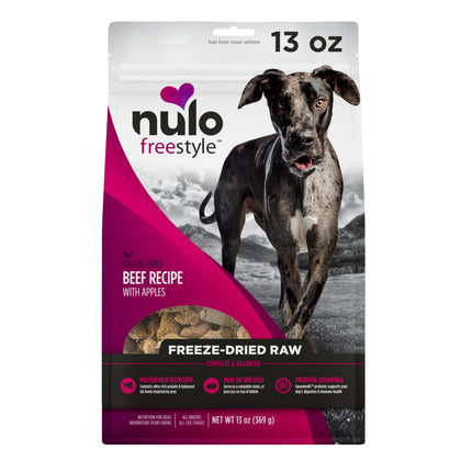 Nulo Freestyle Freeze-Dried Raw, Ultra-Rich Grain-Free Dry Dog Food for All Breeds and Life Stages with BC30 Probiotic for Digestive and Immune Health