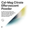 THORNE Cal Mag Citrate + Vitamin C - Effervescent Powder - Calcium and Magnesium Supplement with Vitamin C for Stress Relief - 7.5 Oz