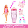 Barbie Pop Reveal Doll & Accessories, Strawberry Lemonade Scent with Pink Hair, 8 Surprises Include Slime & Squishy Puppy