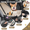 FUNNIU Dog Car Seat for Small Dog, Fully Detachable Washable Pet Car Seat, Dog Booster Seats with Four Storage Pockets Clip-On Leash Portable Dog Car Seats for Small Dogs Under 25 LBS, Beige