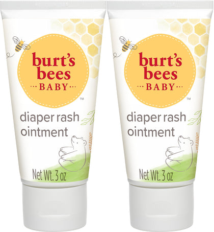 Burt's Bees Baby Diaper Rash Cream, Lavender & Shea Butter Moistures & Calms Skin, for Fast Relief, Plant Based Formula, Pediatrician Tested, 3 Oz (Pack of 2)