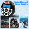 GUZARE Boat Marine Stereo Receiver Bluetooth - 45 x 4 Watts Audio AM FM Gauge Waterproof Radio Tuner Streaming for Boats Golf Cart ATV UTV and Spa Hot Tubs GR304