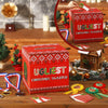 67 Pcs Xmas Ugly Sweater Game Sets Ugly Sweater Contest Voting Box 60 Ballot Cards 3 Award Ribbons and 3 Medals for Ugliest Sweater Contest Party Supplies
