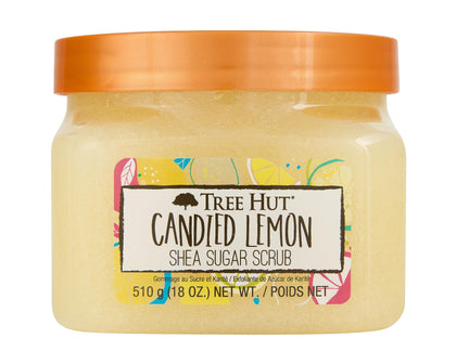 Tree Hut Shea Sugar Scrub Candied Lemon, 18oz, Ultra Hydrating and Exfoliating Scrub for Nourishing Essential Body Care
