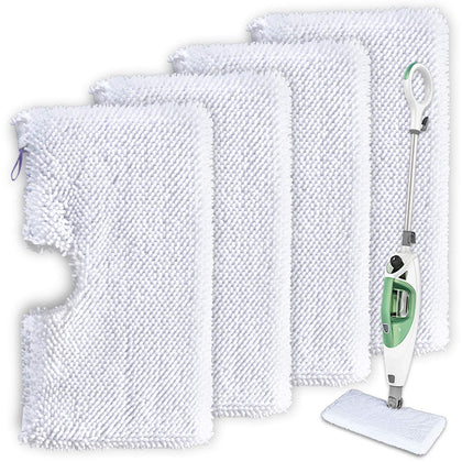 Mop Pads Compatible with Shark Steam Pocket Mop Professional Fit Series S3500 S2901 S2902 S3455K S3501 S3550 S3601 S3801 S3901 S4601 S4701 SE450 - Replacement Microfiber Cloth Head Covers 4 Pack ®