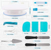 390PCS Cake Decorating Supplies Kit, Baking Tools Set for Cakes - 3 Packs Springform Cake Pans Cake Rotating Turntable 48 Numbered Piping Icing Tips 4 Russian Nozzles 9 Fondant Tools for Beginners