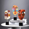 Wink - Handcrafted Statues Resin Abstract Sculpture for Home Decor Modern,African Art Tribal Figurines Decorations Items Accents Influencer Picks for Bookshelf,TV Stand,Living Room,Nightstand