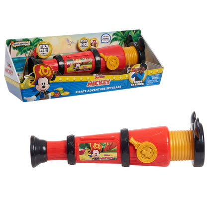 Disney Junior Mickey Mouse Adventure Spyglass with Sounds, Pirate Dress Up and Pretend Play, Officially Licensed Kids Toys for Ages 3 Up by Just Play