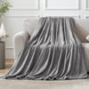 Hansleep Fleece Blanket Twin Size Grey, Soft Cozy Twin Blanket, Fuzzy Flannel Lightweight Blanket for Bed, Sofa, Couch, Travel, Camping, 60 x 80 Inches