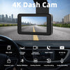 4K Dash Cam, Front and Rear Dash Camera for Cars 170°Wide Angle Dashboard Cameras with 3 Inches, Super Night Vision, G-Sensor, Loop Recording, 24 Hours Parking Monitor with 32GB Card