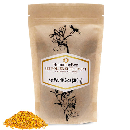 Bee Pollen Granules, Natural Superfood, 100% Pure and Natural Granulated Bee Pollen Supplement, Readily Digestible and Easily Absorbed - 10.6 Ounces