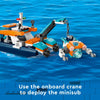 LEGO City Explorer Diving Boat 60377 Ocean Building Toy, Includes a Coral Reef Setting, Mini-Submarine, 3 Minifigures and Manta Ray, Shark, Crab, 2 Fish and 2 Turtle Figures