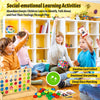 Garybank Social Emotional and Feelings Learning Activities - Connect 4 Games & 56 Emotion Cards, Social Skills Emotional Regulation Toys for Toddlers, Play Therapy Materials for Counselor Kids