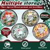 Dunzy 8 Pieces Christmas Wreath Storage Bag Garland Wreath Container Tear Resistant Fabric Round Wreath Boxes with Clear Window for Storage for Xmas Holiday Ornament (Gray,24'')