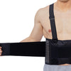 NeoTech Care Adjustable Back Brace Lumbar Support Belt with Suspenders, Black, Size M