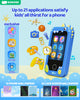 KOKODI Kids Smart Phone Toys, Birthday Gifts Idea Dinosaur Toys for 3 4 5 6 7 8 Year Old Boys, Touchscreen HD Digital Dual Video Camera, Preschool Learning Toy for Kids 3-5 Travel Trip Activity (Blue)