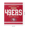 FOCO San Francisco 49ers NFL Team Property Of Sherpa Fleece Blanket