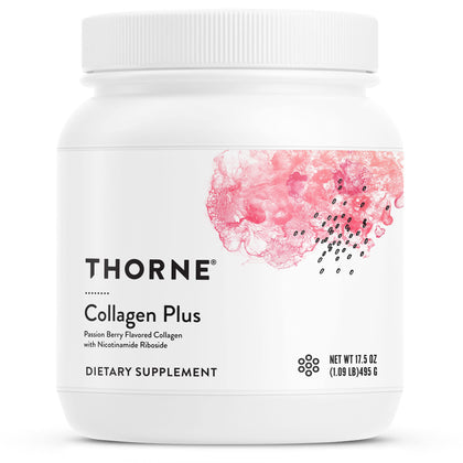 THORNE Collagen Plus - Collagen Peptides Powder with Nicotinamide Riboside and Clinically Studied Ingredients for Skin Texture and Moisture - Healthy Skin, Hair, and Nails - 17.5 Oz - 30 Servings