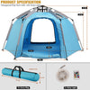 Portable Hexagon Kids Play Tent with LED Strip Lights Indoor Children Play House Easy Set-up Space Tent Dream Tent for Night.4-5 Person Large Tent & Birthday Gifts