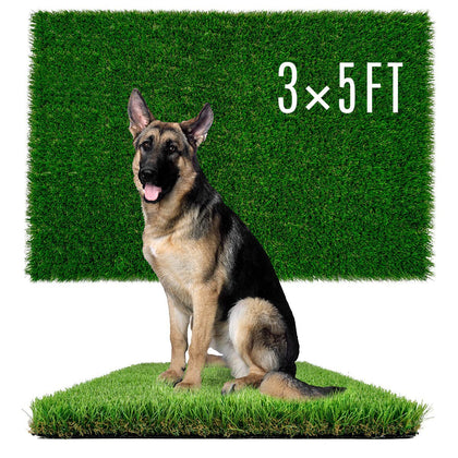 SunTurf Dogs Grass for Potty Training, Artificial Grass for Dogs Puppy Fake Grass Pads 3×5ft Large Dogs Supplies Pets Litter Rugs for Puppy Training