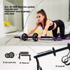 Ultimate Pilates Bar Kit,Portable Home Workout Equipment.,8 Resistance Bands with Ab Rollers,Weight Squats for Thighs and Glutes,Pilates Reformer Exercise for Men and Women