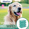 MAGICARE Dog Wipes - 400 pcs Pet Wipes for Body, Ears, Face, and Butt - Made in USA - 8x8 Inch Large Unscented Paw Cleaner Puppy Wipes - Ultra Thick & Soft with Hypoallergenic Formula Cat Wipes