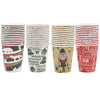 JOYIN 48 PCS Christmas Disposable Cups Holiday Supplies 9-Ounce Paper Cocoa Cups, Xmas Party Drinkware Supplies for Coffee Tea Beverage (Vintage)