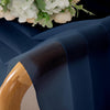 Aiyufeng Sheer Navy Blue Curtains 84 inch Length 2 Panels Set, Airy Soft-Touching Rod Pocket Voile Drapes for Living Room/Bedroom, Each 40W x 84L