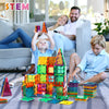 Magnetic Tiles Building Blocks for Kids, STEM Approved Educational Toys,3D Magnet Puzzles Stacking Blocks for Boys Girls,100 PCS Advanced Set with 2 Cars