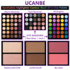 UCANBE Eyeshadow Palette with 15Pcs Brushes Makeup Set, Pigmented 86 Colors Make Up Palettes Sets, Matte Shimmer Glitter Eye Shadow Pallet Highlighters Contour Blush Powder Brush Beauty Kit