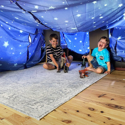 Molcey Blanket Fort Building Kit for Kids 4-8 8-12+ - Build a Fort Blankets - Ultimate Indoor/Outdoor Girls/Boys Toys Age 4-5 6 7 8-12 Year Old