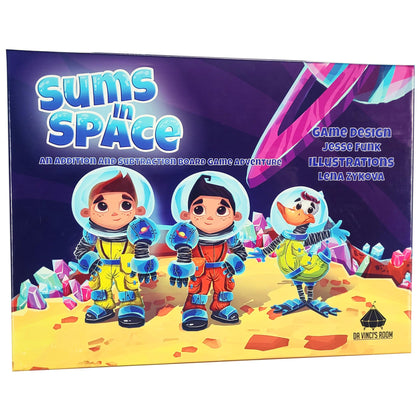 Sums in Space an Addition Subtraction Math Board Game for Kids 5-7 - First Grade Math Games, Learning Games, Educational Games, Classroom Games