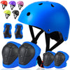 ArgoHome Kids Bike Helmet Toddler Helmet Kids Sport Protective Gear Set Boy Girl Adjustable Child Cycling Helmet with Knee Pads Elbow Pads Wrist Guards Youth Skateboard Helmet for Kids Blue