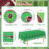 Football Decoration Party Supplies Kit Serve 25, Includes Dinner Plates, Dessert Plates, Napkins, Cups,and Football Tablecloth Perfect for Football Birthday Party Football Gameday Tailgate Party