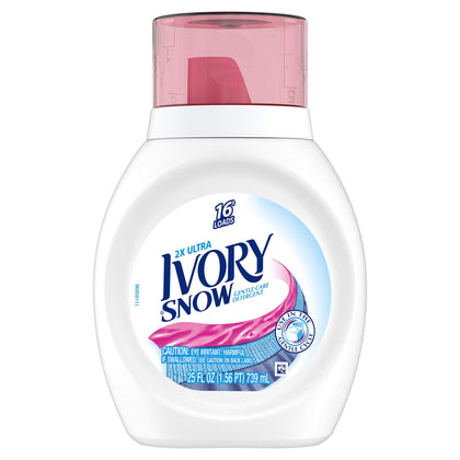 Ivory Snow Liquid Laundry Detergent, 25 Ounces, 16 Loads