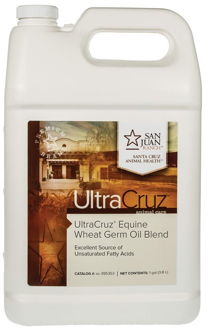 UltraCruz Wheat Germ Oil Blend Supplement for Horses and Livestock, 1 Gallon (125 Day Supply)