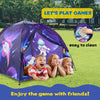 Space World Foldable Kids Play Tent - Spaceship Pop Up Tent for Indoor & Outdoor Play, Party & Playhouse for Boys & Girls - 47x47x41 inches (Purple)
